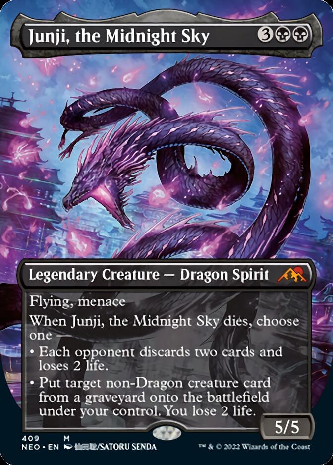 Junji, the Midnight Sky (Borderless Alternate Art) [Kamigawa: Neon Dynasty] | Total Play