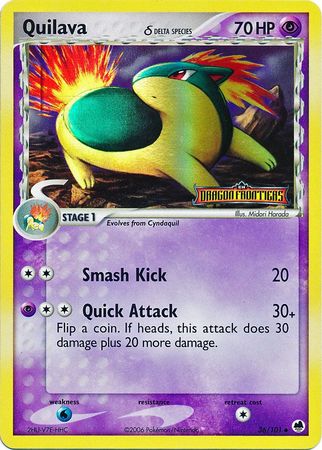 Quilava (36/101) (Delta Species) (Stamped) [EX: Dragon Frontiers] | Total Play