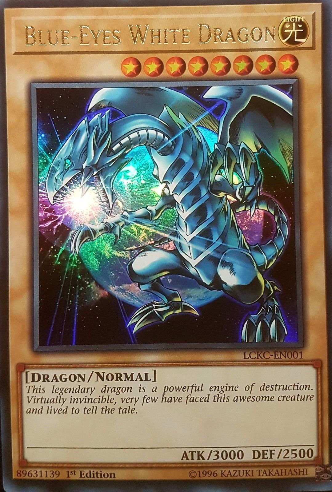 Blue-Eyes White Dragon (Version 3) [LCKC-EN001] Ultra Rare | Total Play