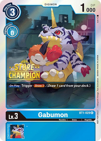 Gabumon [BT1-029] (Store Champion) [Release Special Booster Promos] | Total Play