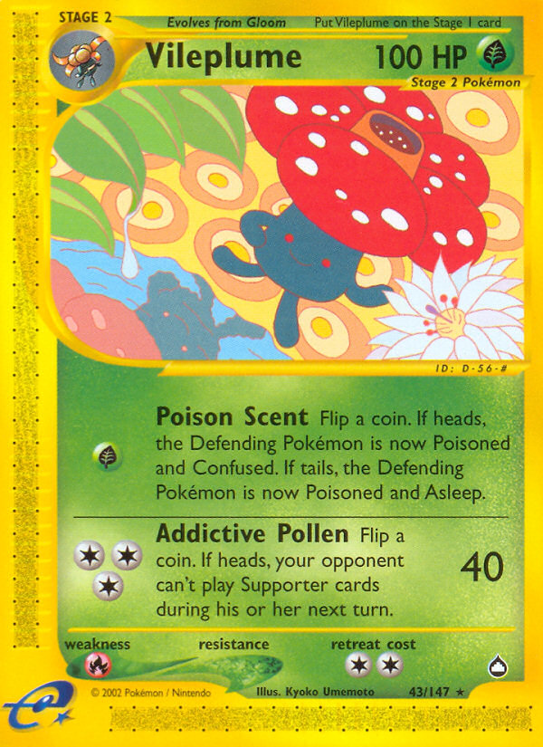 Vileplume (43/147) [Aquapolis] | Total Play