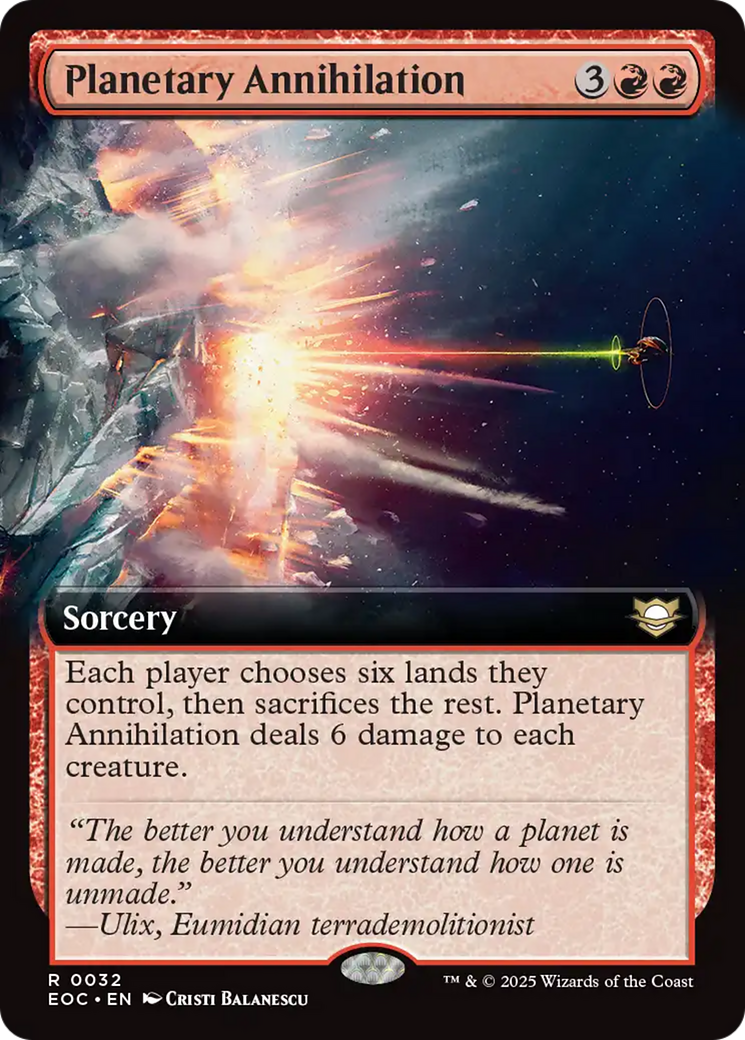 Planetary Annihilation (Extended Art) [Edge of Eternities Commander] | Total Play