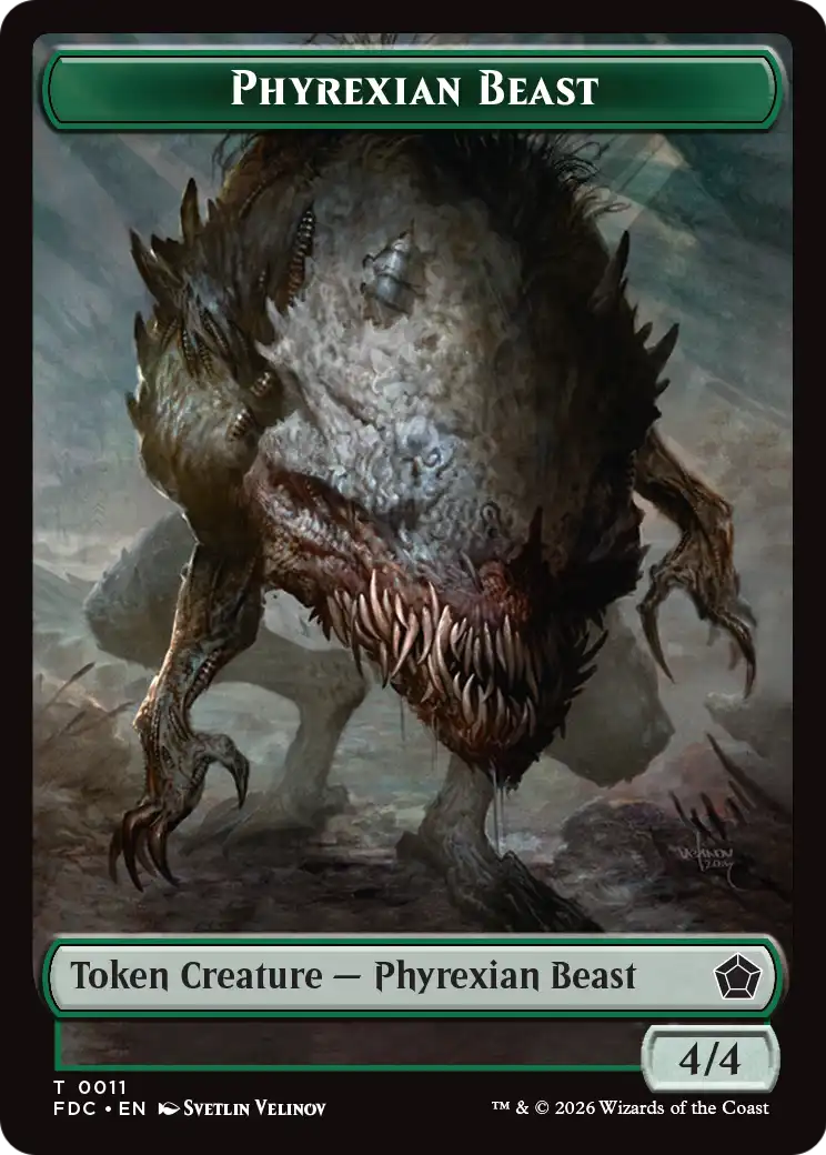 Thopter // Phyrexian Germ Double-Sided Token [Foundations Commander Tokens] | Total Play