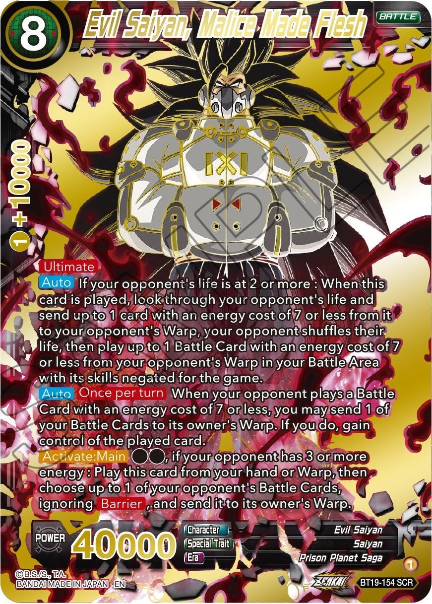 Evil Saiyan, Malice Made Flesh (BT19-154) [Fighter's Ambition] | Total Play