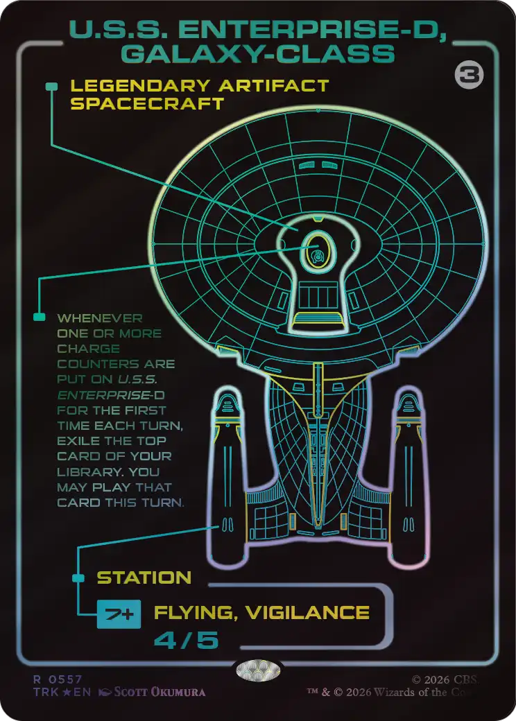 U.S.S. Enterprise-D, Galaxy-Class (Surge Foil) [Star Trek] | Total Play