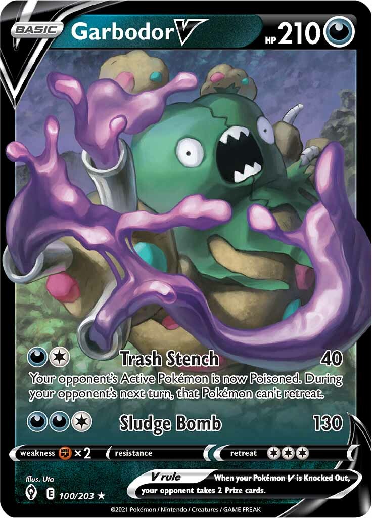 Garbodor V (100/203) [Sword & Shield: Evolving Skies] | Total Play