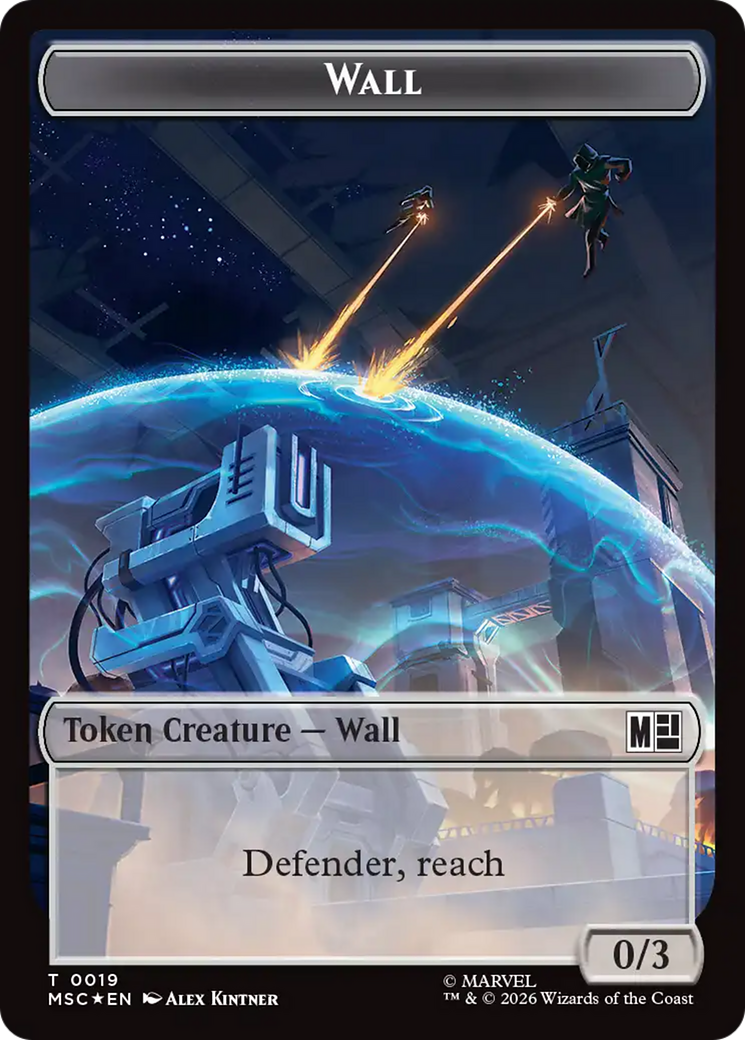 Copy (017) // Wall (019) Double-Sided Token (Surge Foil) [Marvel Super Heroes Commander Tokens] | Total Play