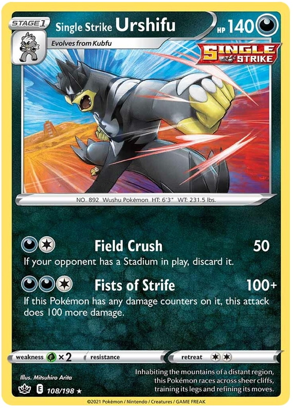 Single Strike Urshifu (108/198) [Sword & Shield: Chilling Reign] | Total Play