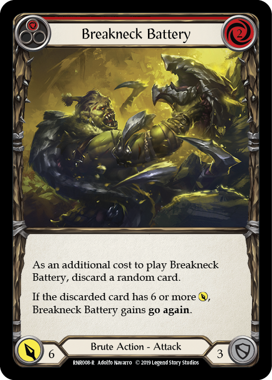 Breakneck Battery (Red) [RNR008-R] (Rhinar Hero Deck)  1st Edition Normal | Total Play