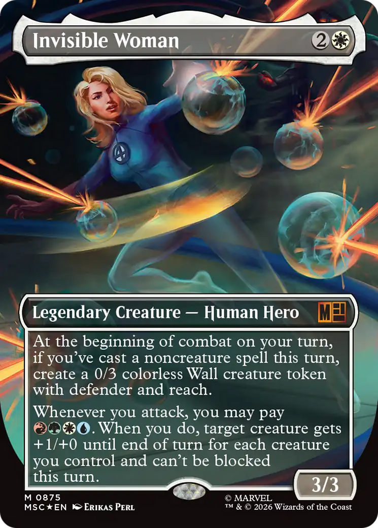 Invisible Woman (Borderless) (Surge Foil) [Marvel Super Heroes Commander] | Total Play