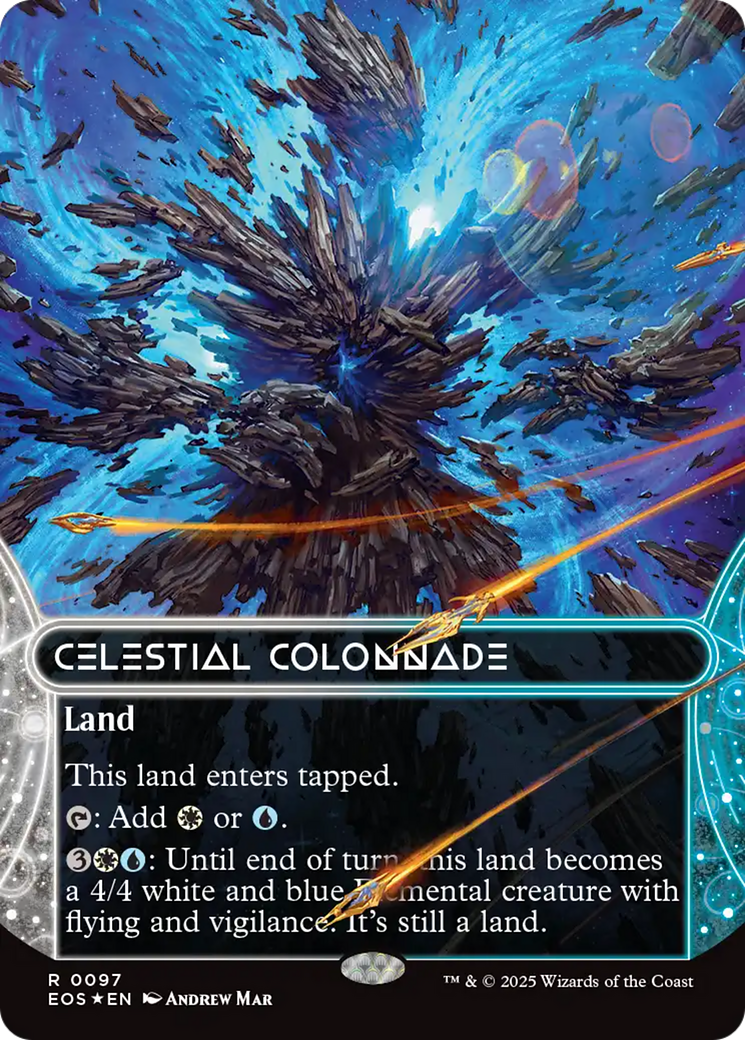 Celestial Colonnade (0097) (Borderless) (Galaxy Foil) [Edge of Eternities: Stellar Sights] | Total Play