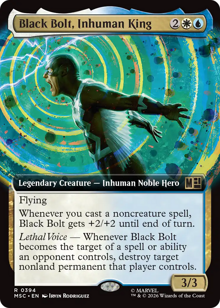 Black Bolt, Inhuman King (Extended Art) [Marvel Super Heroes Commander] | Total Play