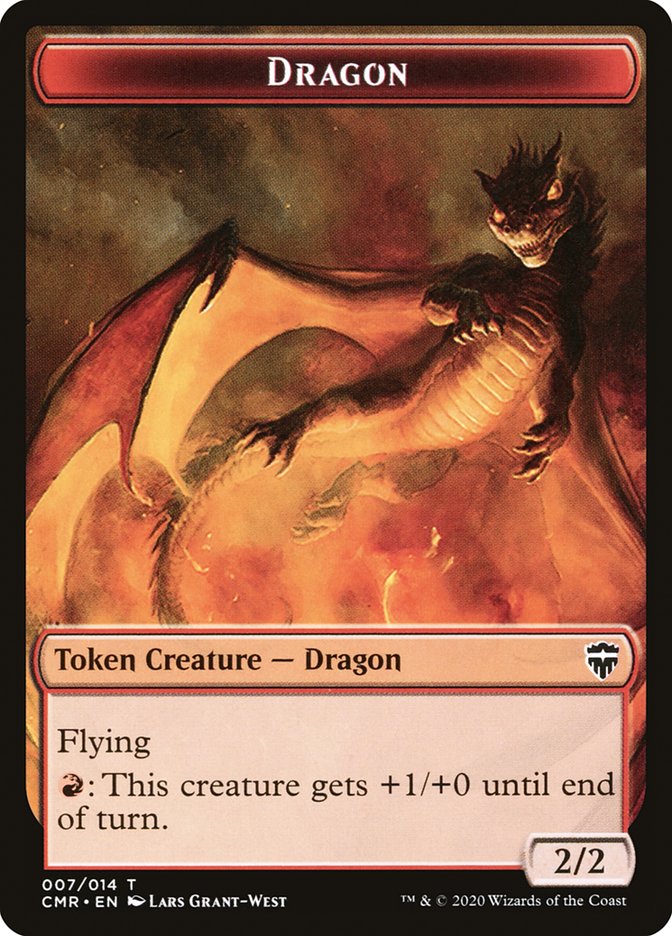 Dragon // Soldier Double-Sided Token [Commander Legends Tokens] | Total Play