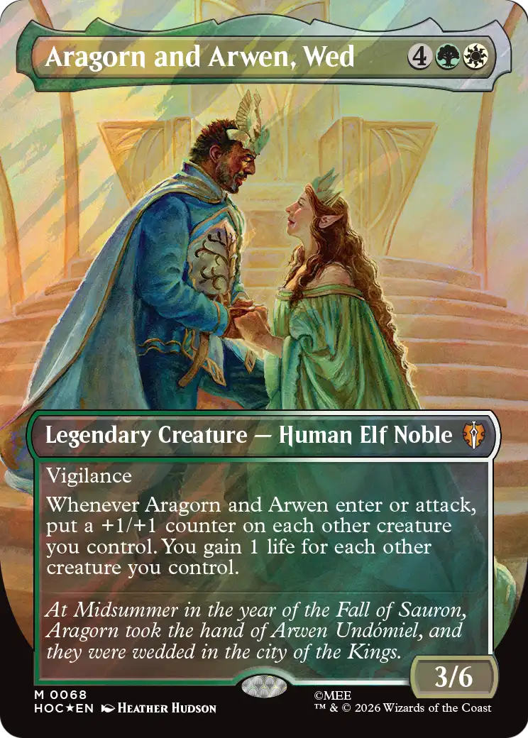 Aragorn and Arwen, Wed (Borderless) (Surge Foil) [The Hobbit] | Total Play