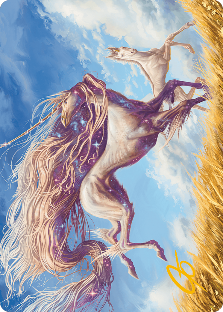 Nyxborn Unicorn Art Card (Gold-Stamped Signature) [Modern Horizons 3 Art Series] | Total Play