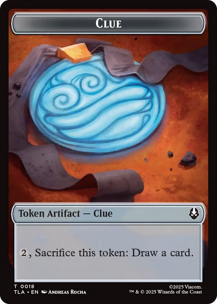 Clue (0018) // Food (0021) Double-Sided Tokens [Avatar: The Last Airbender Tokens] | Total Play