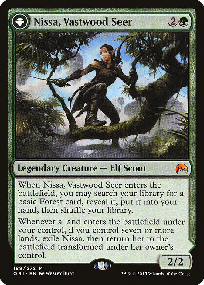 Nissa, Vastwood Seer // Nissa, Sage Animist [Magic Origins] | Total Play