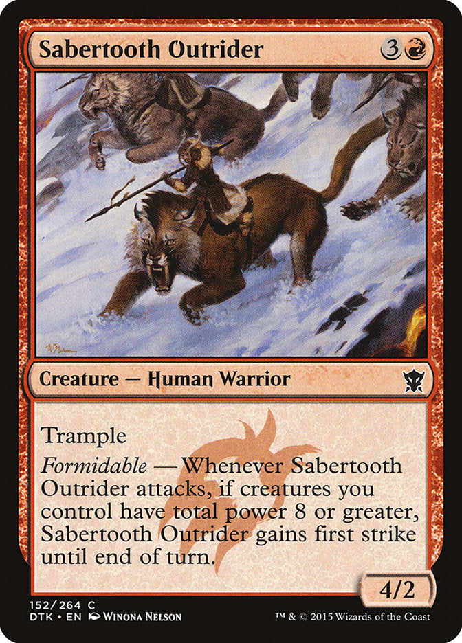 Sabertooth Outrider [Dragons of Tarkir] | Total Play