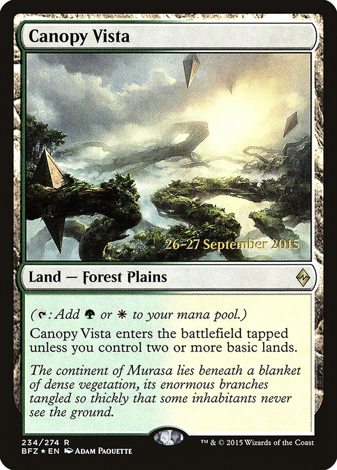 Canopy Vista [Battle for Zendikar Prerelease Promos] | Total Play