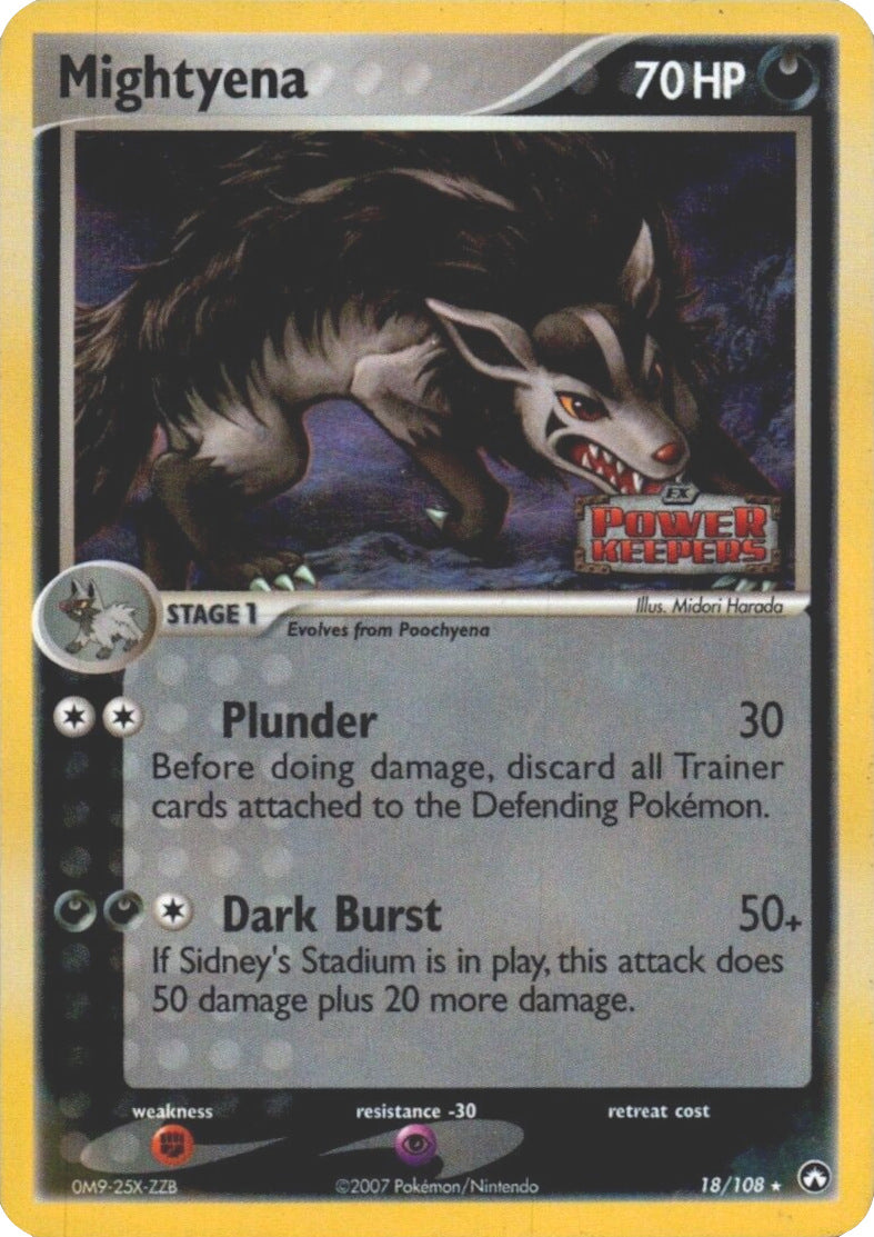 Mightyena (18/108) (Stamped) [EX: Power Keepers] | Total Play