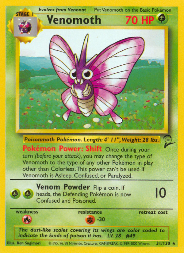 Venomoth (31/130) [Base Set 2] | Total Play