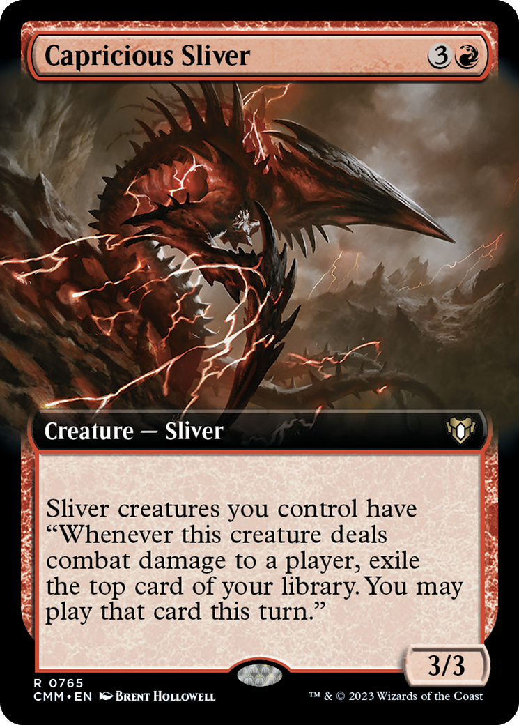 Capricious Sliver (Extended Art) [Commander Masters] | Total Play