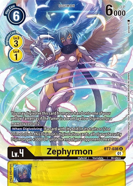 Zephyrmon [BT7-036] (Alternate Art) [Dimensional Phase] | Total Play