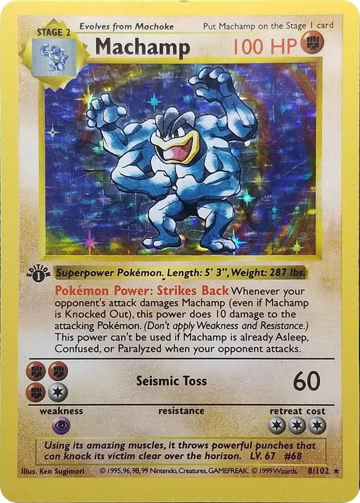 Machamp (8/102) (Shadowless) [Base Set 1st Edition] | Total Play