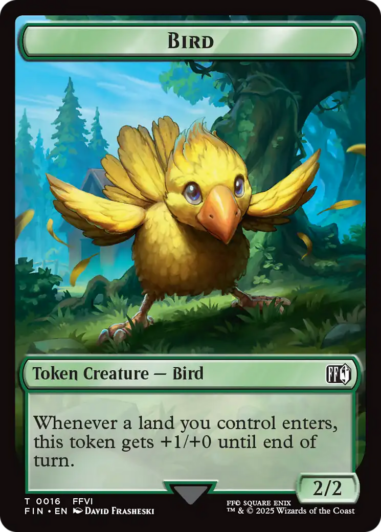 Bird (0016) // Wizard (0014) Double-Sided Token [FINAL FANTASY Tokens] | Total Play