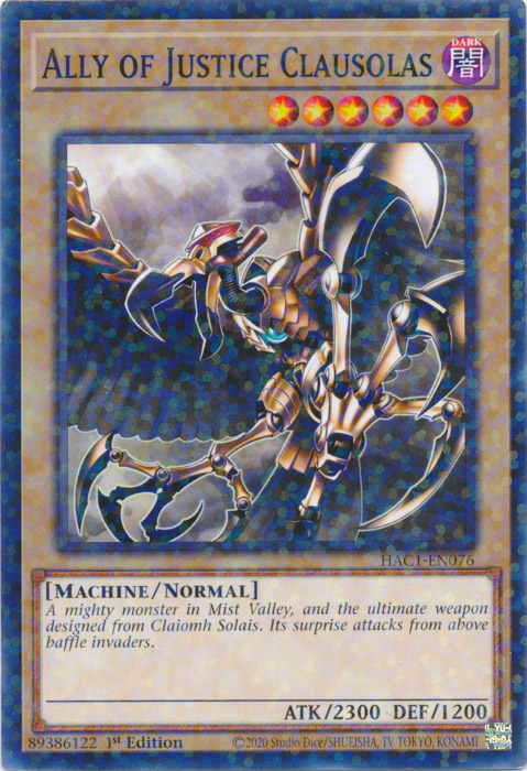 Ally of Justice Clausolas (Duel Terminal) [HAC1-EN076] Common | Total Play