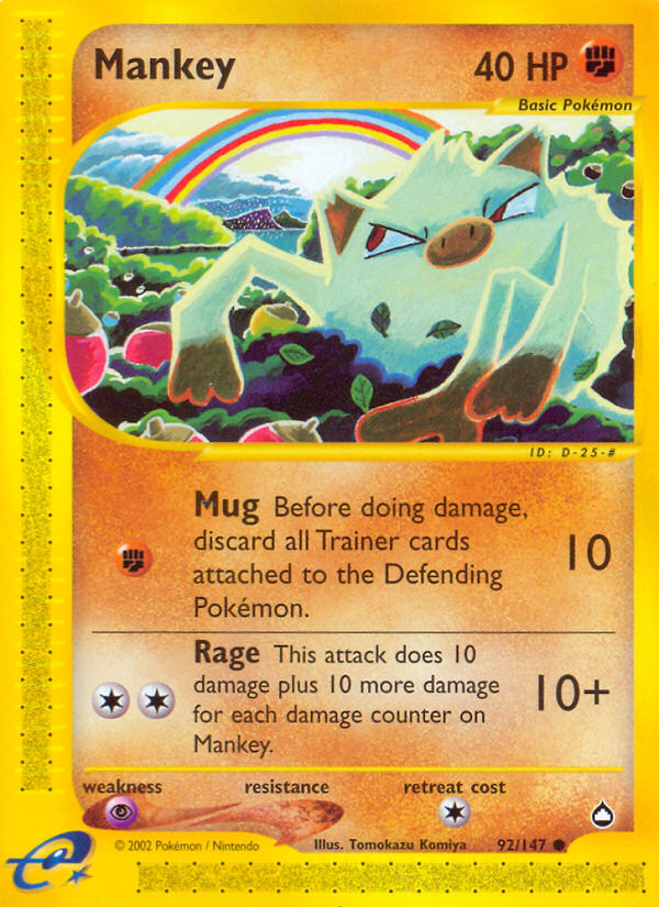 Mankey (92/147) [Aquapolis] | Total Play