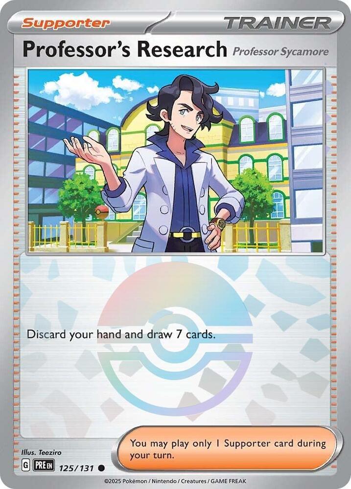 Professor's Research (125/131) [Professor Sycamore] (Poke Ball Pattern) [Scarlet & Violet: Prismatic Evolutions] | Total Play