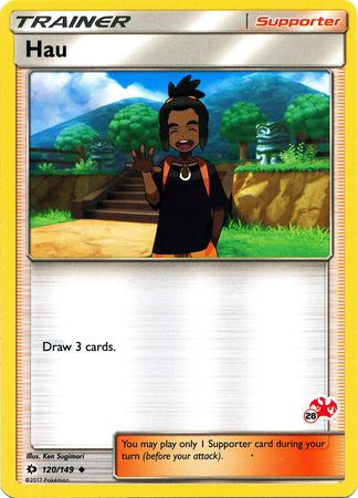 Hau (120/149) (Charizard Stamp #28) [Battle Academy 2020] | Total Play
