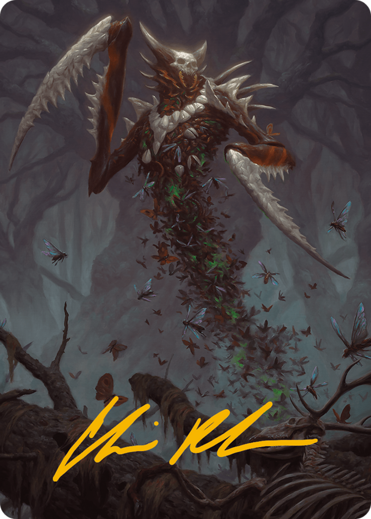 Grist, the Plague Swarm Art Card (Gold-Stamped Signature) [Modern Horizons 3 Art Series] | Total Play