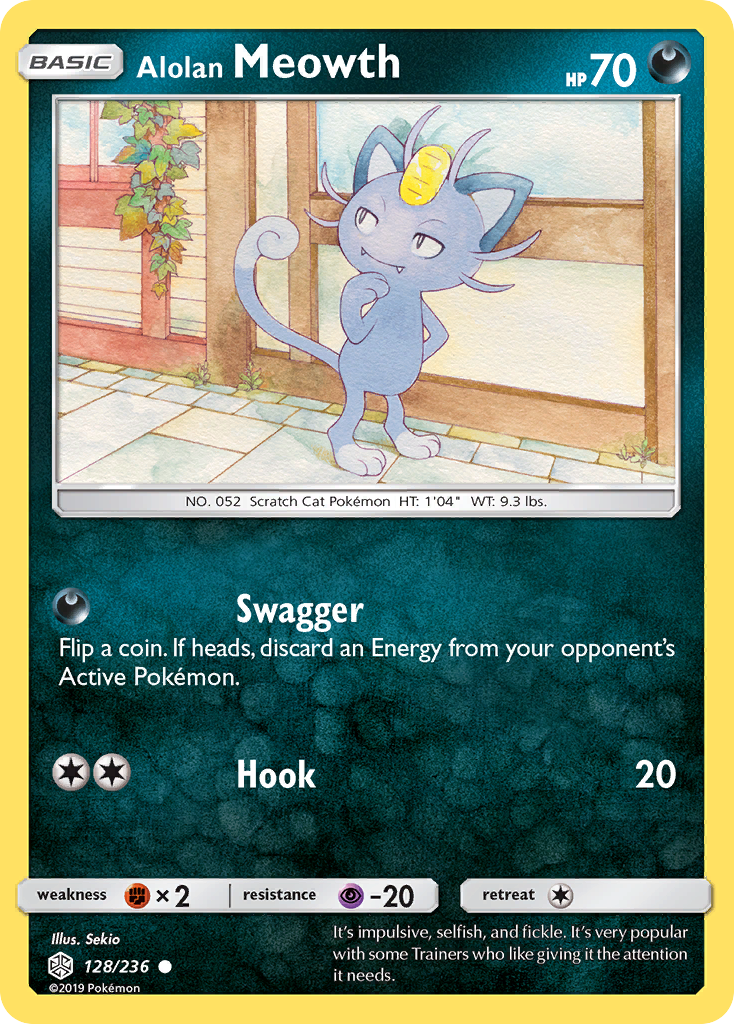Alolan Meowth (128/236) [Sun & Moon: Cosmic Eclipse] | Total Play