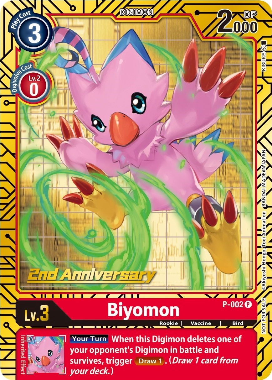 Biyomon [P-002] (2nd Anniversary Card Set) [Promotional Cards] | Total Play