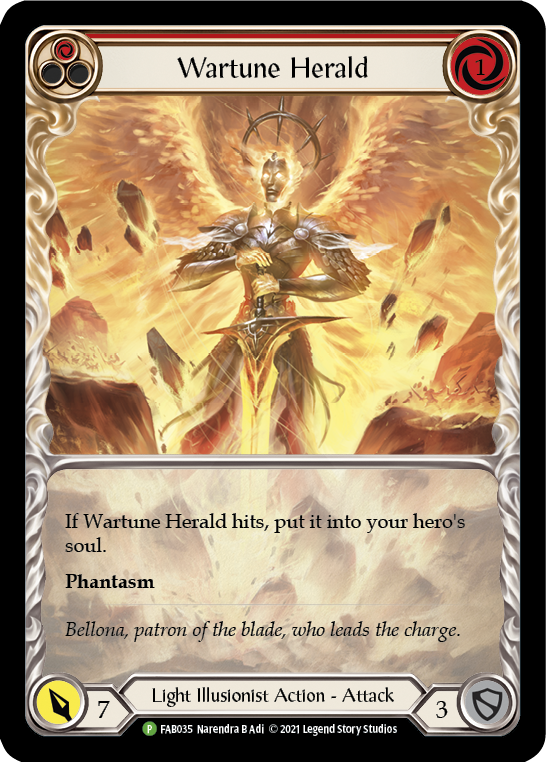 Wartune Herald (Red Extended Art) [FAB035] (Promo)  Rainbow Foil | Total Play