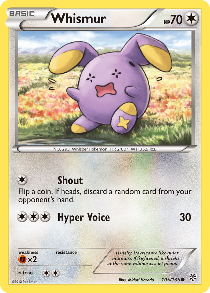 Whismur (105/135) [Black & White: Plasma Storm] | Total Play