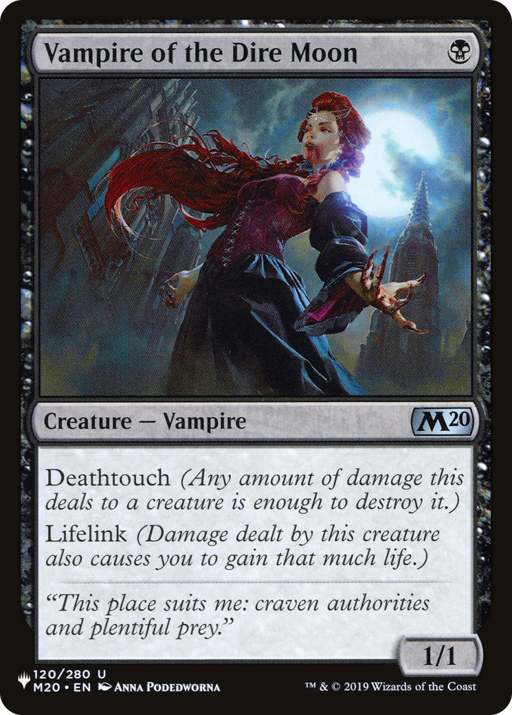 Vampire of the Dire Moon [The List] | Total Play