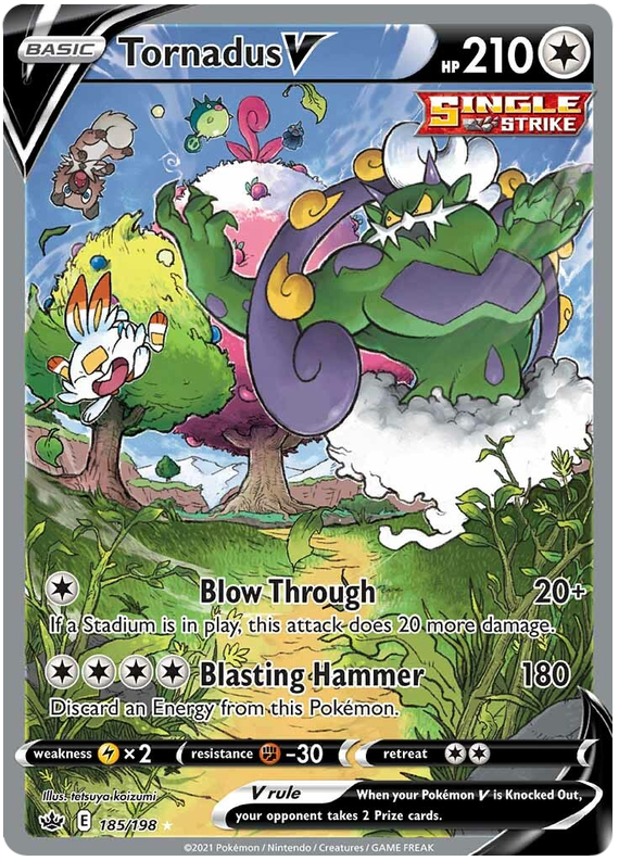 Tornadus V (185/198) [Sword & Shield: Chilling Reign] | Total Play
