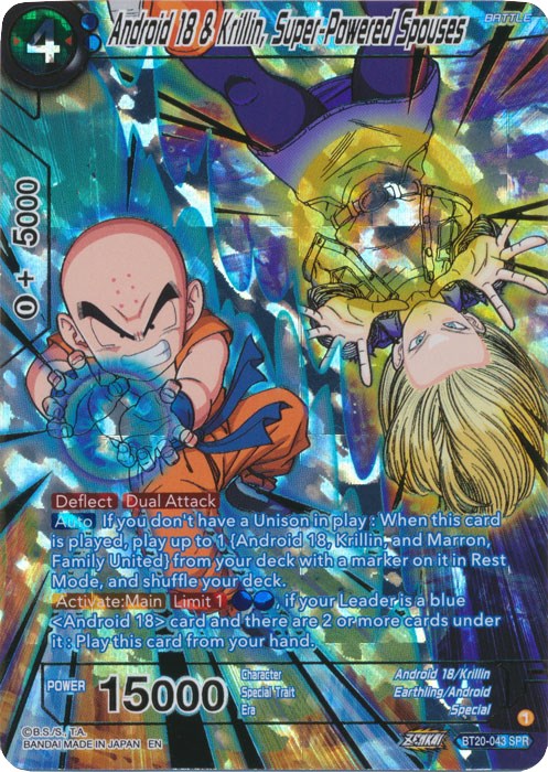 Android 18 & Krillin, Super-Powered Spouses (SPR) (BT20-043) [Power Absorbed] | Total Play