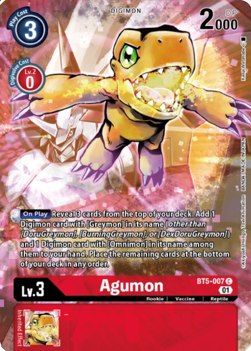 Agumon [BT5-007] (Digimon Royal Knights Card Set) [Battle of Omni Promos] | Total Play