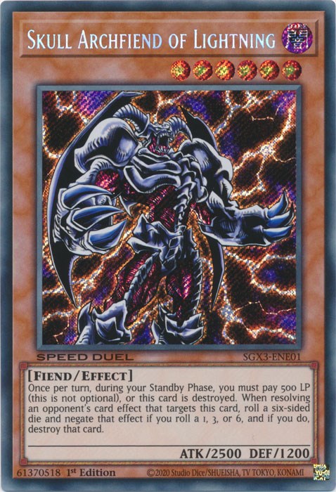 Skull Archfiend of Lightning [SGX3-ENE01] Secret Rare | Total Play