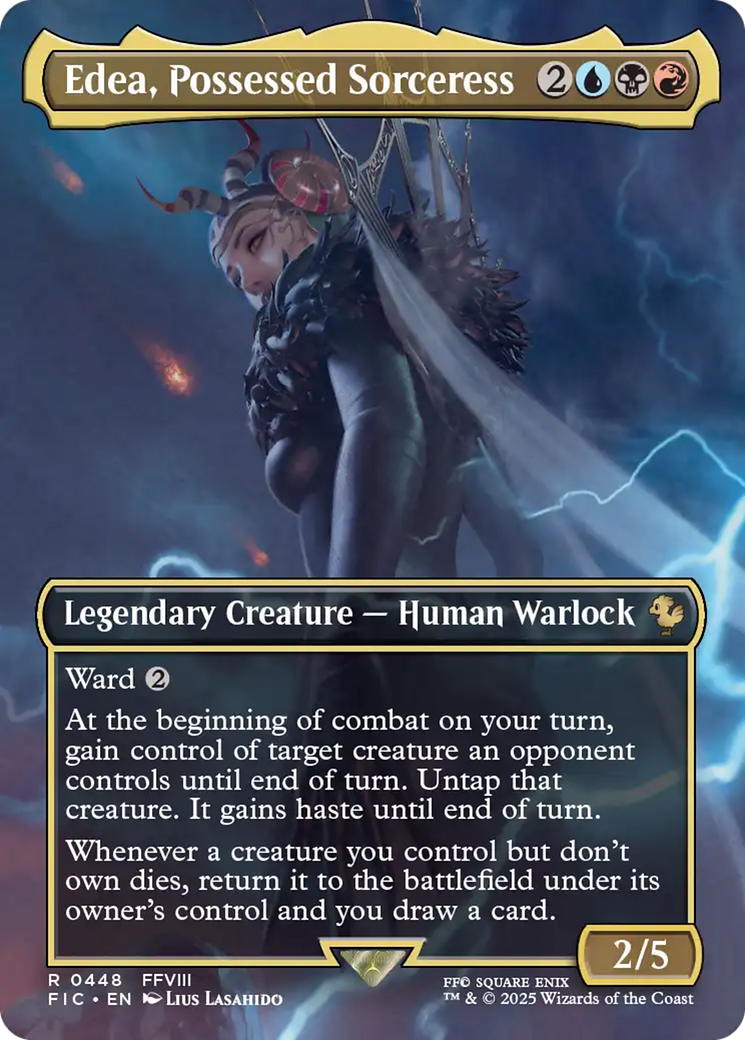 Edea, Possessed Sorceress (Borderless) [FINAL FANTASY Commander] | Total Play