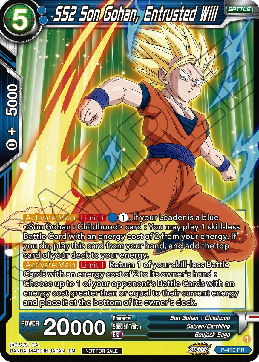 SS2 Son Gohan, Entrusted Will (P-410) [Promotion Cards] | Total Play