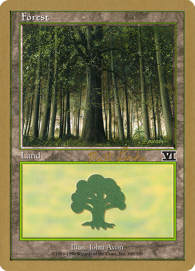 Forest (ml349) (Matt Linde) [World Championship Decks 1999] | Total Play