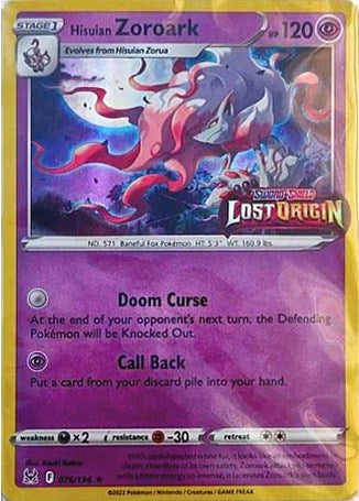 Hisuian Zoroark (076/196) (Lost Origin Stamp) [Sword & Shield: Lost Origin] | Total Play