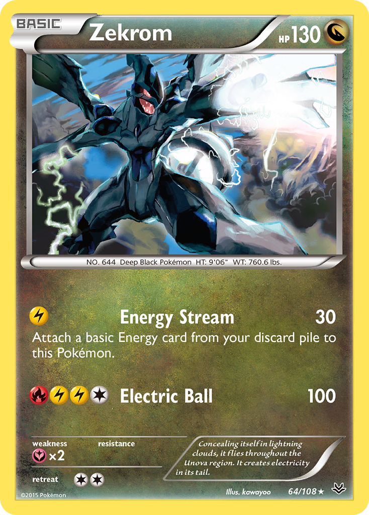 Zekrom (64/108) [XY: Roaring Skies] | Total Play