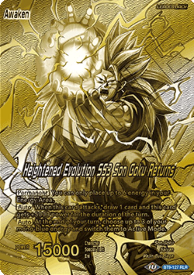 Son Goku // Heightened Evolution SS3 Son Goku Returns (Championship 2023 Golden Card Vol.1) (BT9-127) [Tournament Promotion Cards] | Total Play