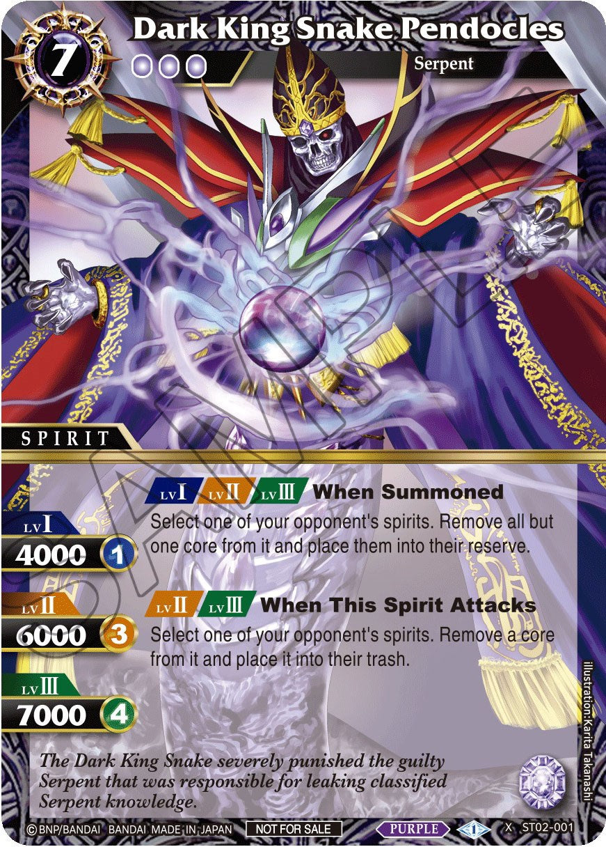 Dark King Snake Pendocles (ST02-001) [Battle Spirits Saga Promo Cards] | Total Play